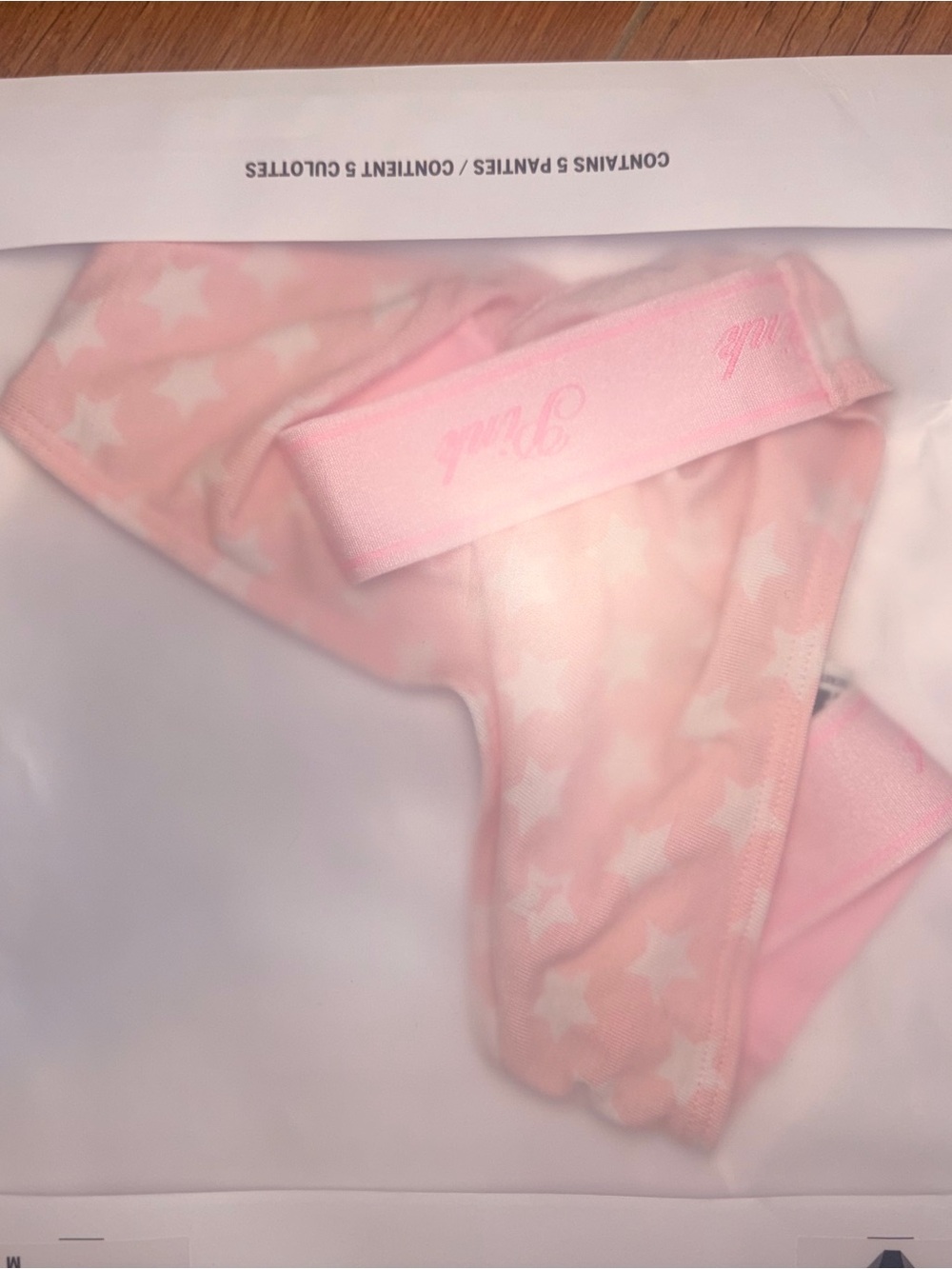 PINK Victoria's Secret Light Pink Star Print